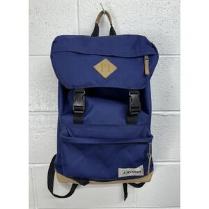 EASTPAK Rowlo Leather Bottom Flip Top Backpack / Navy Blue
